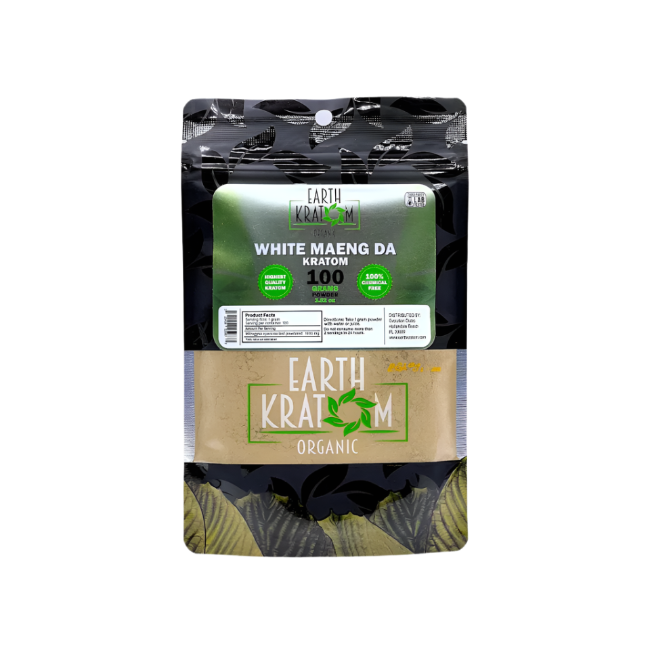 EARTH KRATOM POWDER 100G - MAENG DA WHITE VEIN - Seven Tech
