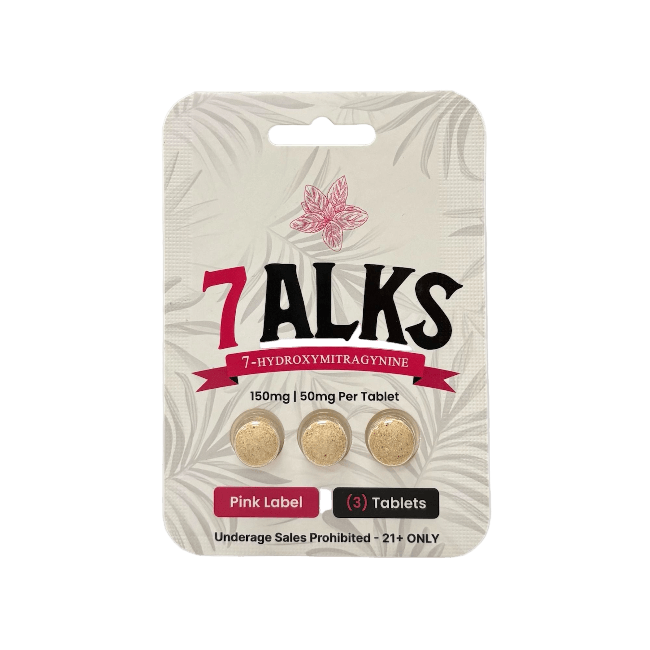 7ALKS 3ct 7OH Chewable Tabs Pink Label 50mg Per Tablets - Seven Tech