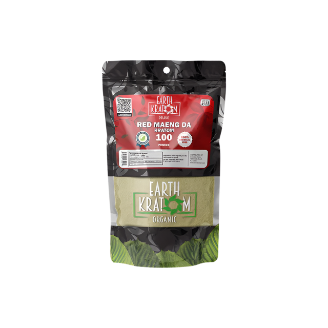 EARTH KRATOM POWDER 100G - MAENG DA RED VEIN - Seven Tech