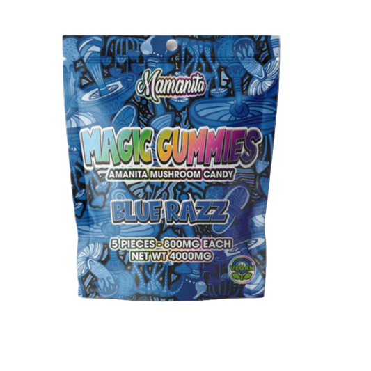 ๐ Mamanita Blue Razz Magic Gummies Mushroom Candy 10pcs 800mg 8000mg Per Pkg (100% off)