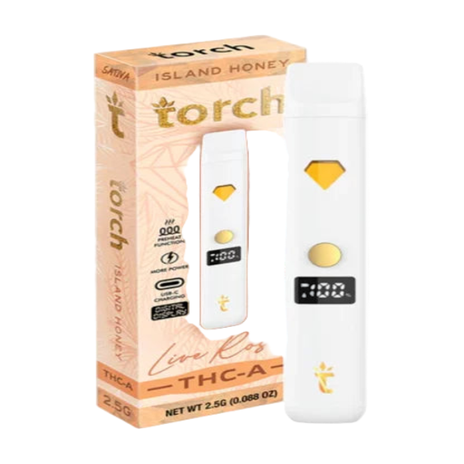 TORCH LIVE ROSIN DISPOSABLE 2.5G – ISLAND HONEY SATIVA - Seven Tech
