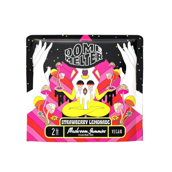 DOME MELTER MAGIC MUSHROOM GUMMIES 2CT 1200MG - STRAWBERRY LEMONADE - Seven Tech
