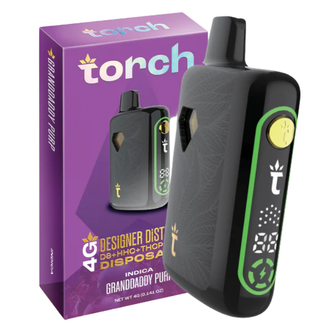 Torch Designer Distillate 4g Disposable Grandaddy Purp Indica - Seven Tech