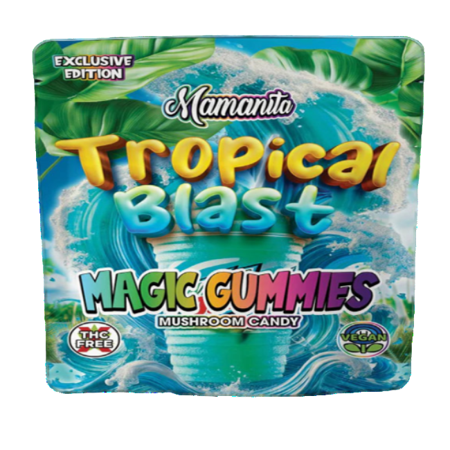 Mamanita Tropical Blast Magic Gummies Mushroom Candy 10pcs 800mg 8000mg Per Pkg - Seven Tech