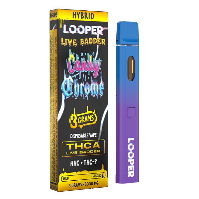 LOOPER LIVE BADDER THC-A 3G DISPOSABLE - CANDY CHROME HYBRID - Seven Tech