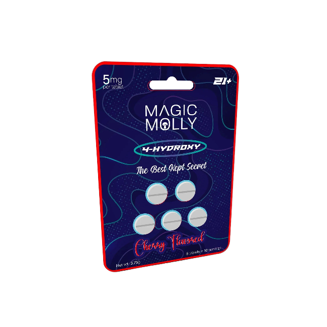 MAGIC MOLLY 4-HYDROXY CHEWABLE TABLETS 5MG PER TABLET 5CT – CHERRY FLAVOR - Seven Tech