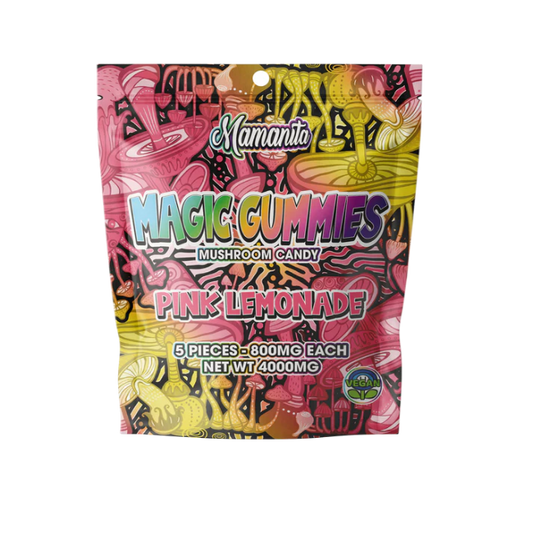🎁 Mamanita Pink Lemonade Magic Gummies Mushroom Candy 10pcs 800mg 8000mg Per Pkg (100% off)