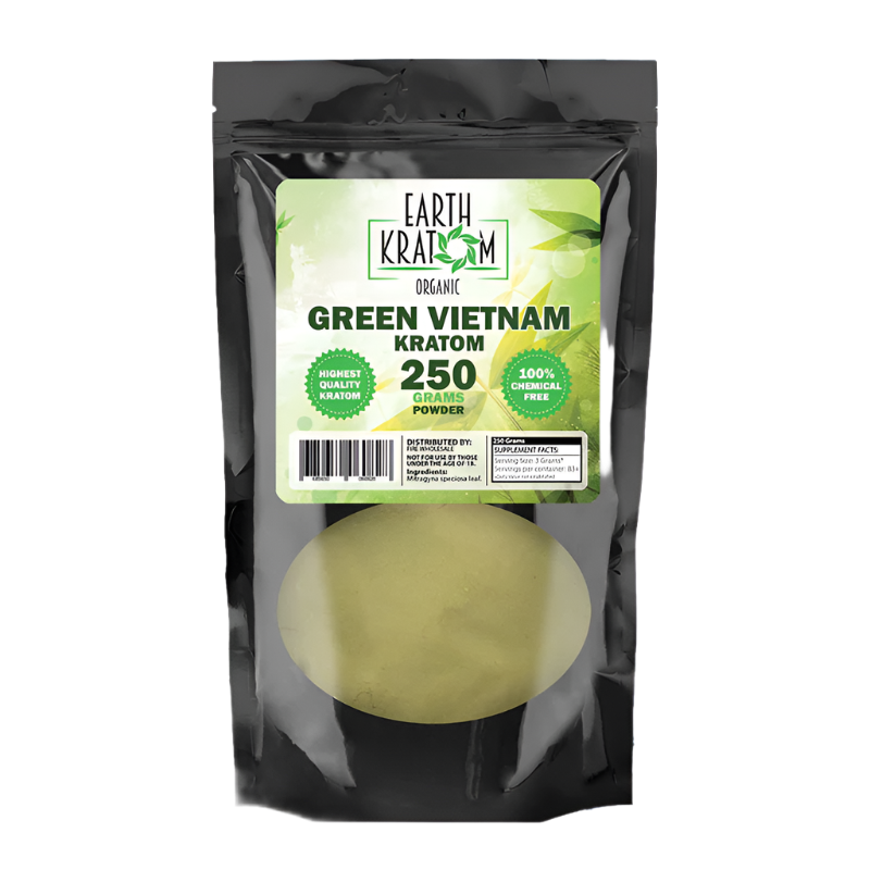 EARTH KRATOM POWDER 250G - VIETNAM GREEN VEIN - Seven Tech