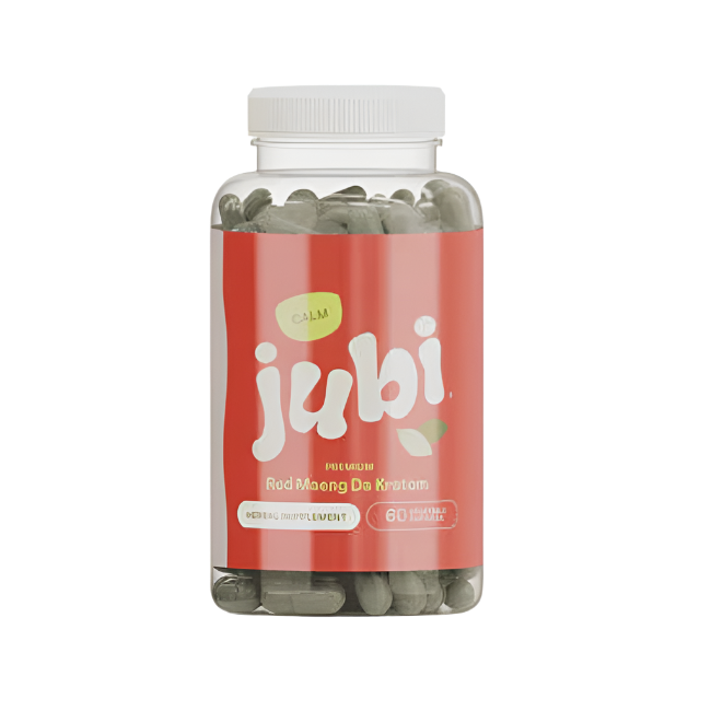 Jubi Calm Red Maeng Da Kratom Capsules 60ct - Seven Tech