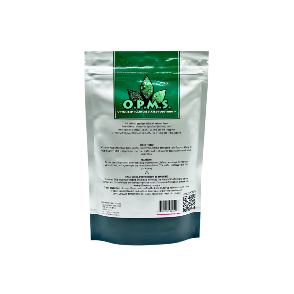 O.P.M.S. SILVER KRATOM POWDER 16OZ - MAENG DA RED VEIN - Seven Tech