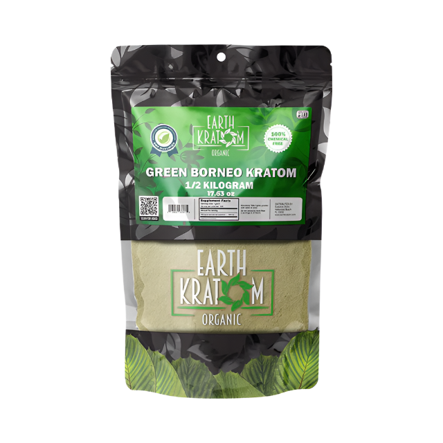 EARTH KRATOM POWDER 500G - BORNEO GREEN VEIN - Seven Tech