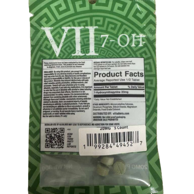 VII 5ct 7OH Green Mint Mini Tabs 20mg per Tablet - Seven Tech