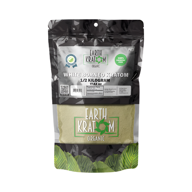 EARTH KRATOM POWDER 500G - BORNEO WHITE VEIN - Seven Tech