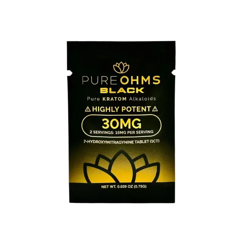 Pure Ohms 1ct 7OH Tabs Black 30mg Per Tablet - Seven Tech