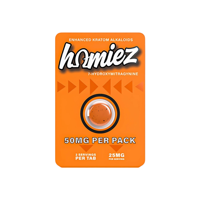 HOMIEZ 7-HYDROXYMITRAGYNINE TABLETS 1CT / 50MG EACH – TANGERINE - Seven Tech