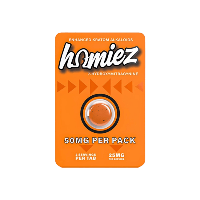 HOMIEZ 7-HYDROXYMITRAGYNINE TABLETS 1CT / 50MG EACH – TANGERINE - Seven Tech