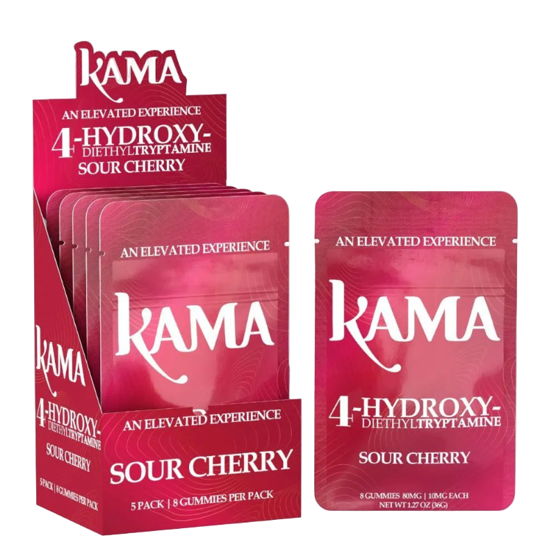 KAMA 4-Hydroxy Gummies Sour Cherry 8ct - 80mg (NOT 7OH) - Seven Tech