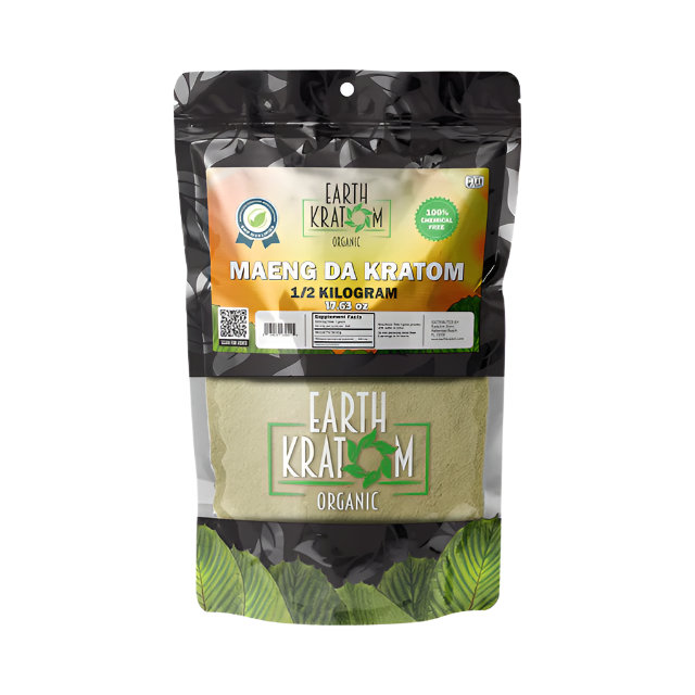 EARTH KRATOM POWDER 500G - MAENG DA GREEN VEIN - Seven Tech