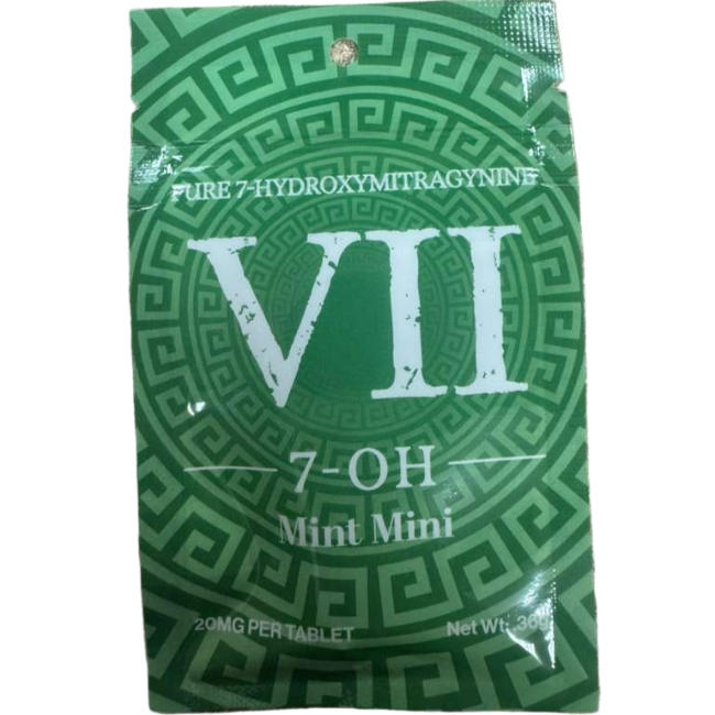 VII 5ct 7OH Green Mint Mini Tabs 20mg per Tablet - Seven Tech