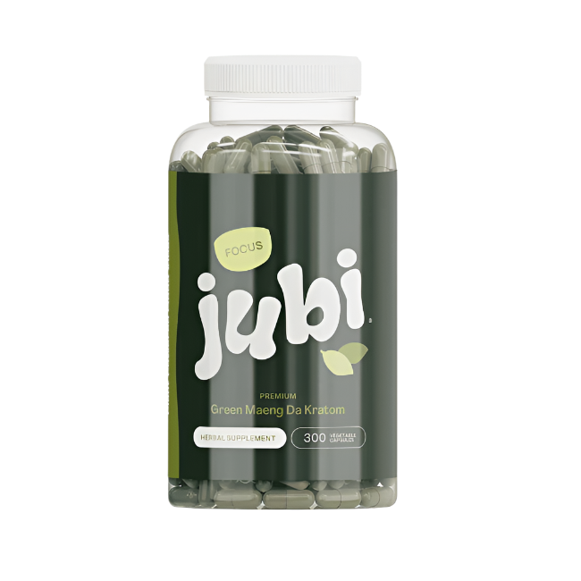 Jubi Focus Green Maeng Da Kratom Capsules 300ct - Seven Tech