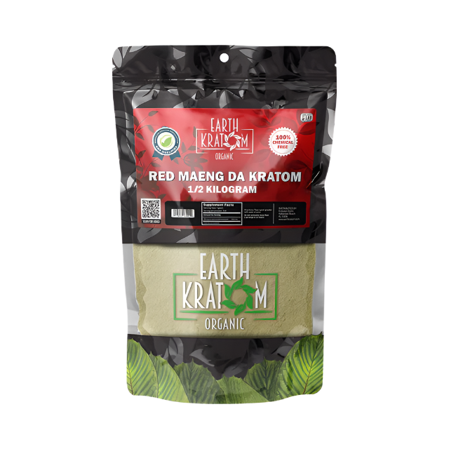 EARTH KRATOM POWDER 500G - MAENG DA RED VEIN - Seven Tech