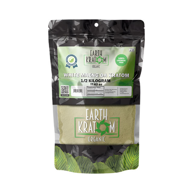 EARTH KRATOM POWDER 500G - MAENG DA WHITE VEIN - Seven Tech