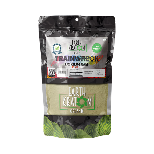 EARTH KRATOM POWDER 500G - TRAINWRECK - Seven Tech