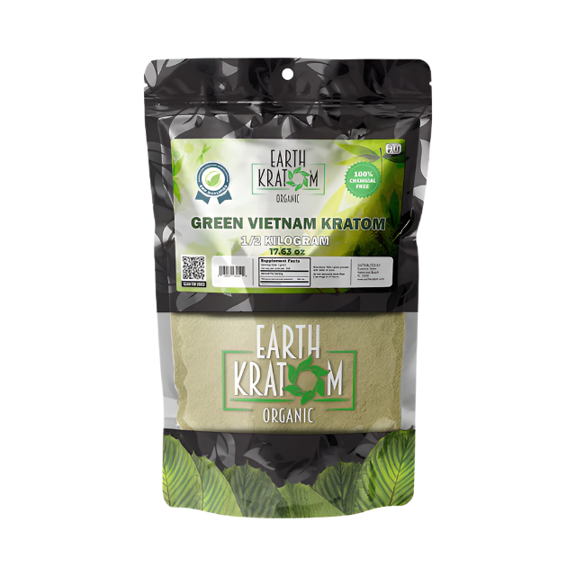 EARTH KRATOM POWDER 500G - VIETNAM GREEN VEIN - Seven Tech