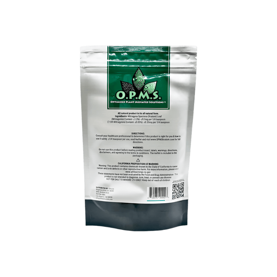 O.P.M.S. SILVER KRATOM POWDER 4OZ - INDO WHITE VEIN - Seven Tech