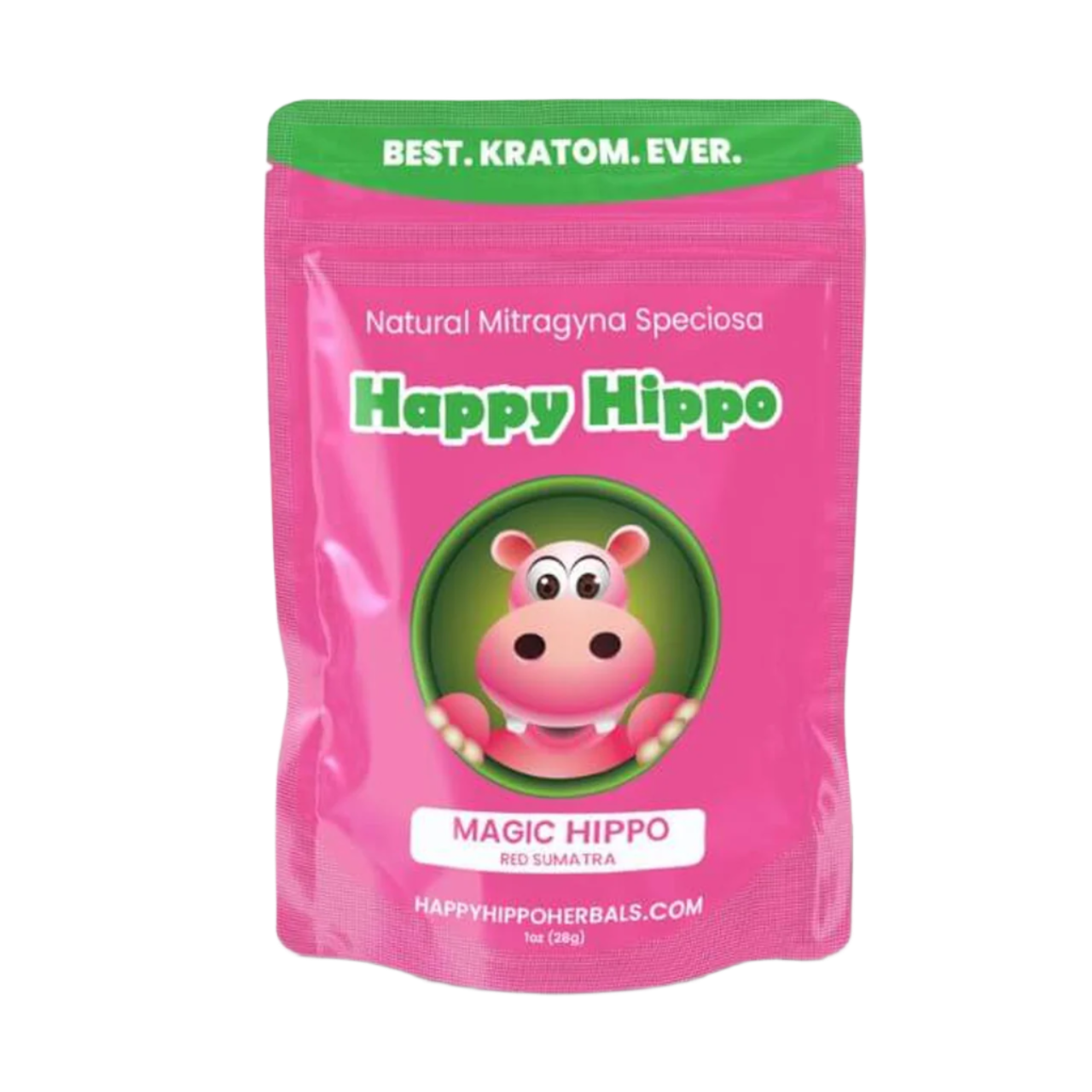 HAPPY HIPPO KRATOM CAPSULE 100CT / 50G / 1.8OZ - MAGIC HIPPO / SUMATRA RED VEIN - Seven Tech
