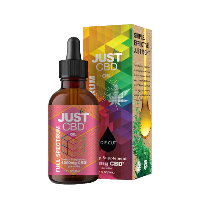 JUST CBD OIL TINCTURE FULL SPECTRUM - 1000MG - Seven Tech