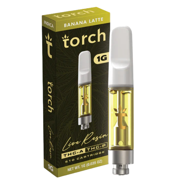 Torch Live Resin 1g Cartridge Banana Latte Indica - Seven Tech