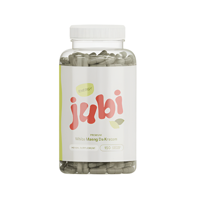 Jubi Energy White Maeng Da Kratom Capsules 150ct - Seven Tech