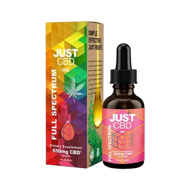JUST CBD OIL TINCTURE FULL SPECTRUM - 550MG - Seven Tech