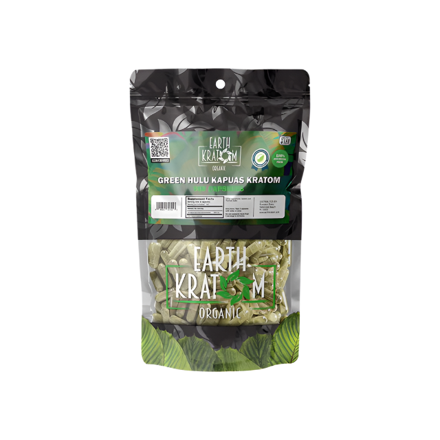 EARTH KRATOM CAPSULES 300CT - HULU GREEN VEIN - Seven Tech