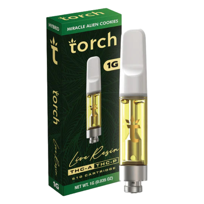 Torch Live Resin 1g CBD Cartridge Miracle Alien Cookies Hybrid - Seven Tech