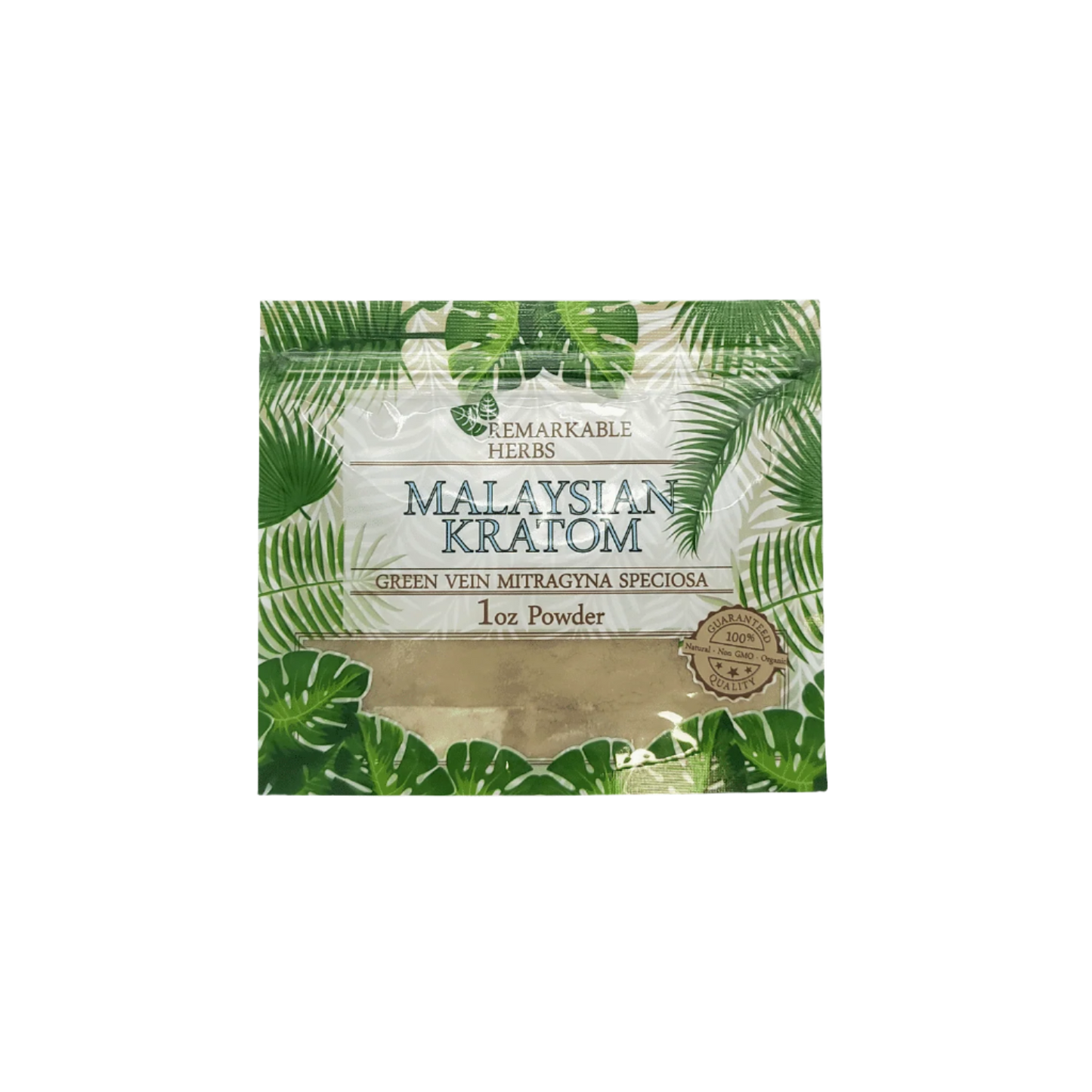 REMARKABLE HERBS KRATOM POWDER 1OZ - MALAYSIAN GREEN VEIN - Seven Tech