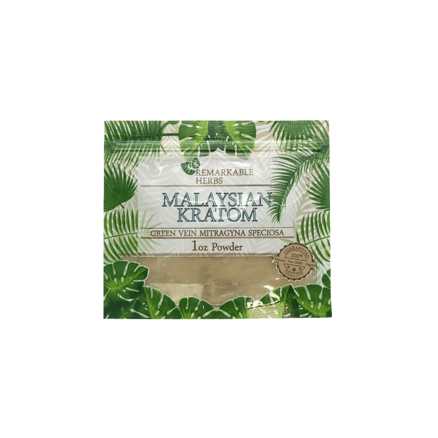 REMARKABLE HERBS KRATOM POWDER 1OZ - MALAYSIAN GREEN VEIN - Seven Tech