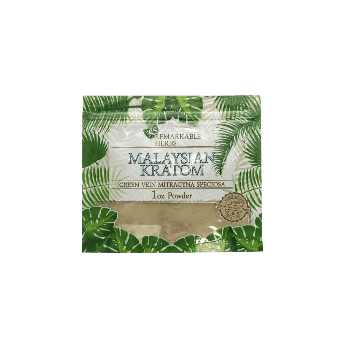 REMARKABLE HERBS KRATOM POWDER 1OZ - MALAYSIAN GREEN VEIN - Seven Tech