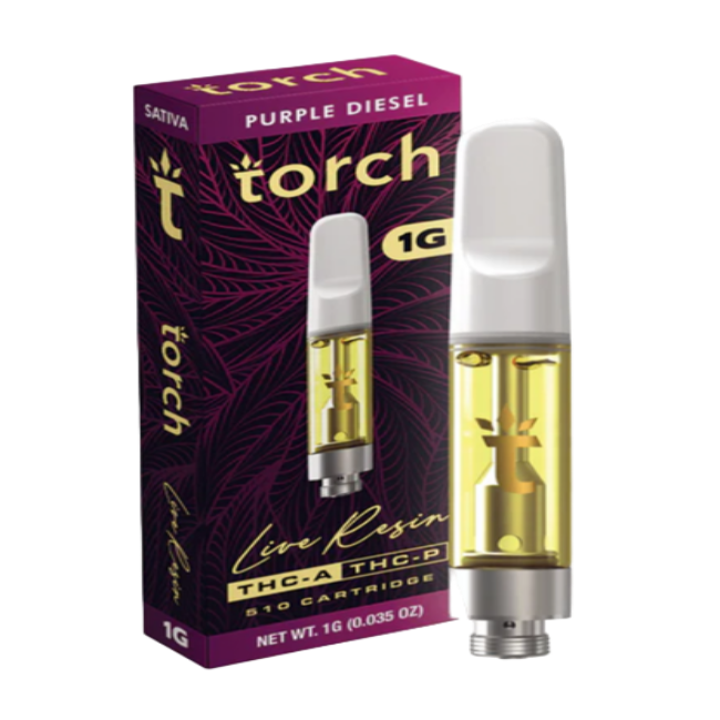 Torch Live Resin 1g Cartridge Purple Diesel Sativa - Seven Tech