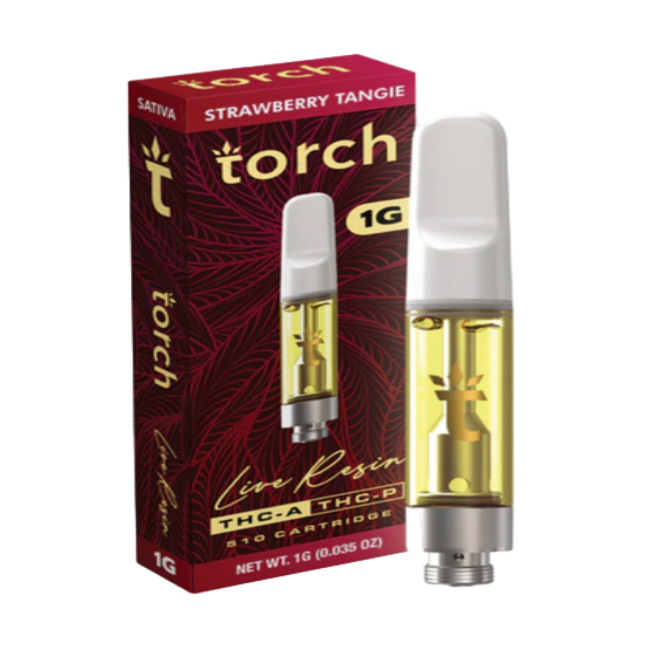 Torch Live Resin 1g Cartridge Strawberry Tangie Sativa - Seven Tech
