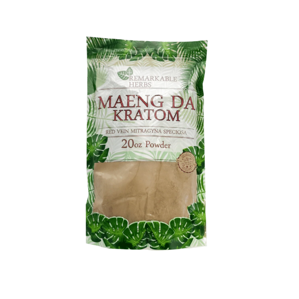REMARKABLE HERBS KRATOM POWDER 20OZ - MAENG DA RED VEIN - Seven Tech