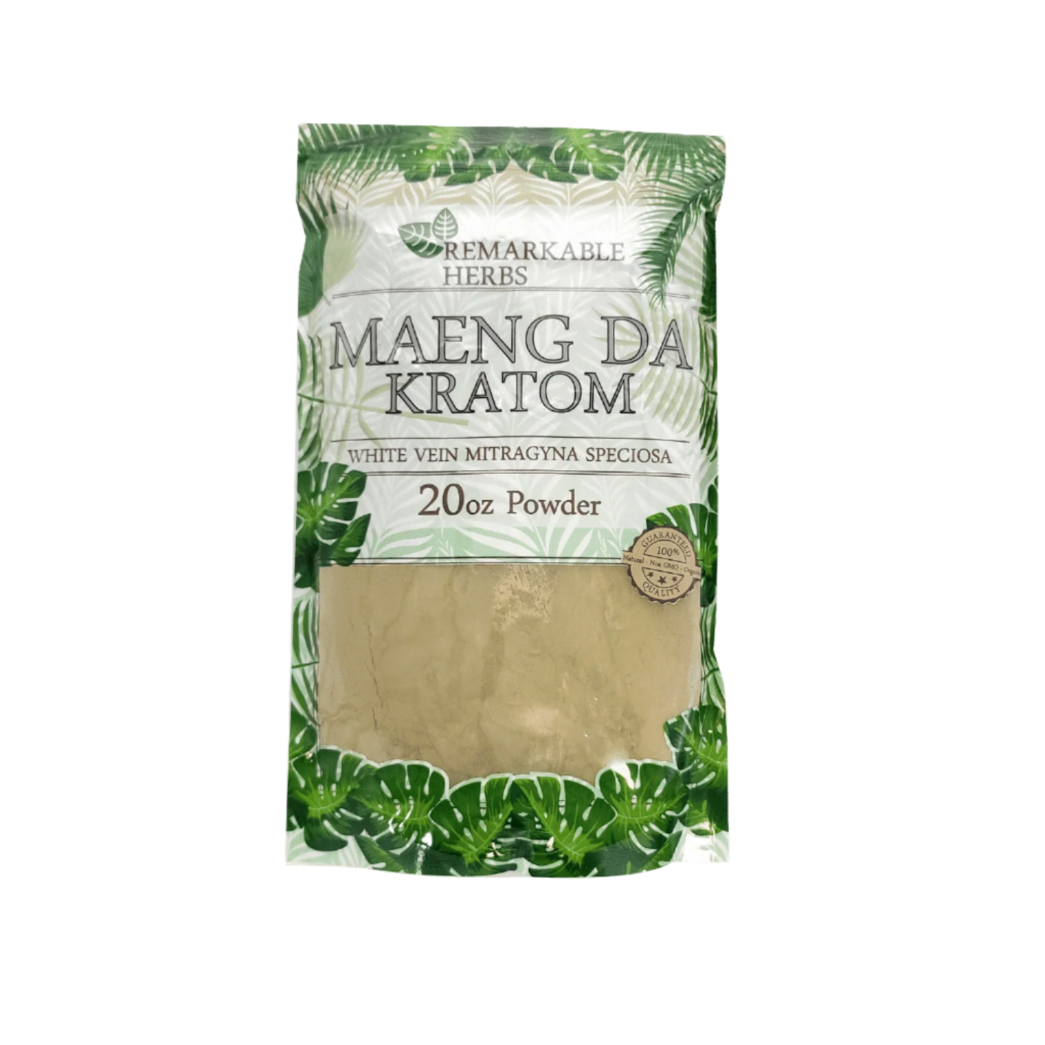 REMARKABLE HERBS KRATOM POWDER 20OZ - MAENG DA WHITE VEIN - Seven Tech