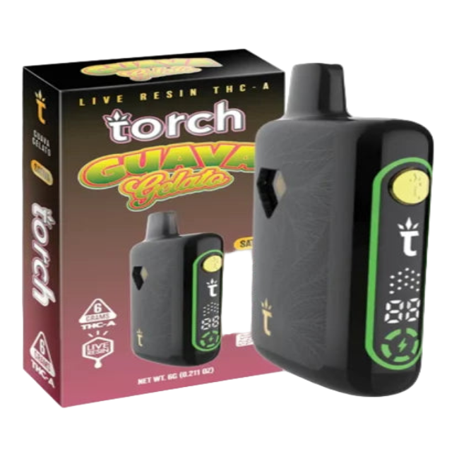 Torch Live Resin THC-A 6g Disposable Guava Gelato Sativa - Seven Tech