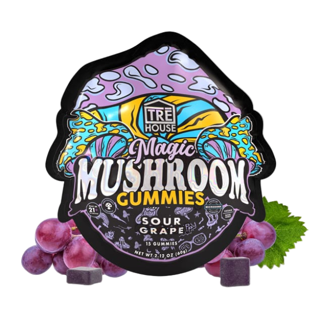 TRE House Mushroom Gummies Sour Grape 15 Gummies - Seven Tech