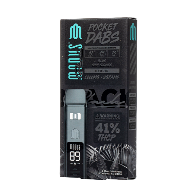 Modus Black Pocket Dabs 2g Disposable Blue Chip Cookies Hybrid - Seven Tech