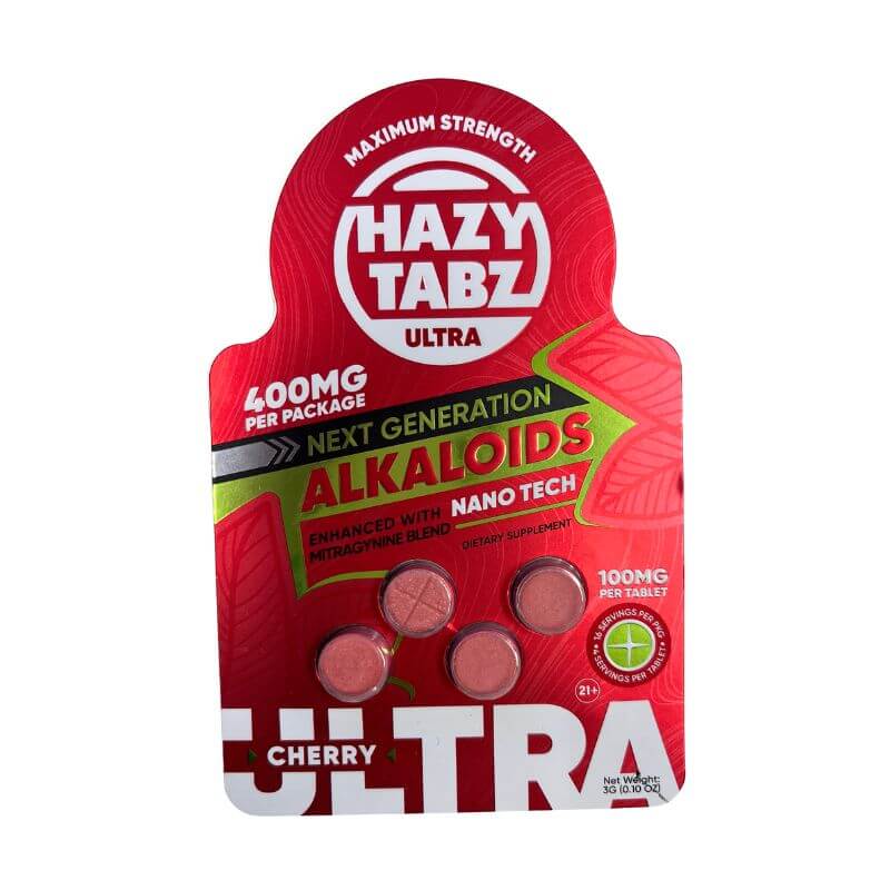 Hazy Tabz Ultra Next Generation Alkaloids Mitragynine Tablets 4ct 100mg Per Tablet