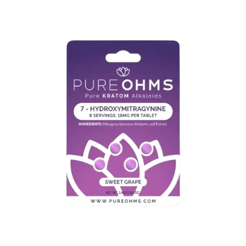 Pure Ohms 4ct 7OH Tabs Sweet Grape 18mg per Tablet - Seven Tech