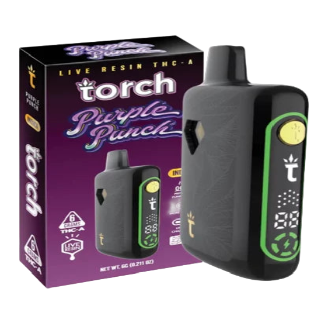 Torch Live Resin THC-A 6g Disposable Purple Punch Indica - Seven Tech