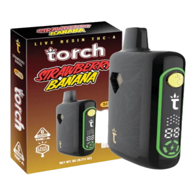 Torch Live Resin THC-A 6g Disposable Strawberry Banana Sativa - Seven Tech
